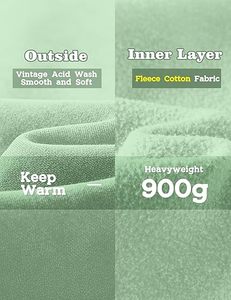 Vintage Washed Hoodies Oversized Streetwear Sweatshirts Premium Acid Wash Hoodies Heavyweight Pullover Oversized Vintage Washed - Product Image 4