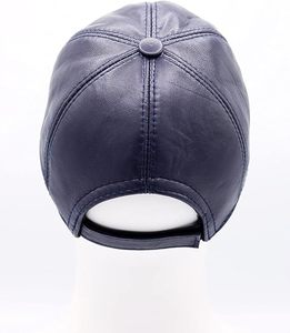 Gorra de Béisbol Unisex de Cuero PU, 6 Paneles, Color Sólido, Ajustable, Casual, para Adultos, para las Cuatro Estaciones - Product Image 3