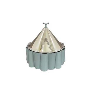 Cazuela de Lujo de Acero Inoxidable con Diseño de Mármol y Tapa, Olla Decorativa para Servir, para Hotel, Restaurante y Hogar - Product Image 2