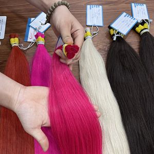 Extensiones de cabello humano Remy a granel de calidad superior Color vivo recto natural Estilos de belleza de larga duración Grandes en stock - Product Image 4