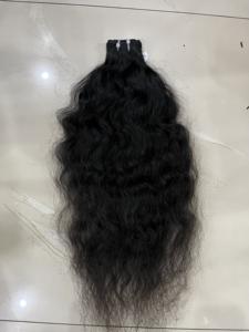 Extensions de trame de cheveux indiens Remy de haute qualité Style Jerry Curl plat Longueur et volume instantanés Couleur de cheveux naturelle - Product Image 5