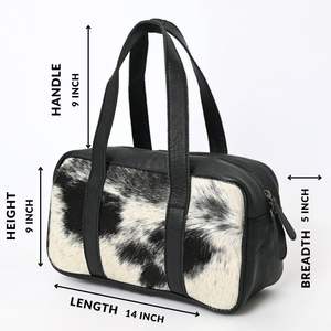 Bolsa de Viaje de Fin de Semana de Cuero Genuino Resistente con Cierre de Cremallera, Capacidad de 20-35L - Calidad de Exportación LHODB-0016 - Product Image 3