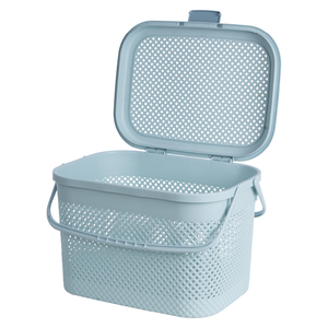 HOKORI Handmade Plastic Storage <b>Basket</b> <b>Lid</b> Eco-Friendly Modern Organizer Home Decoration Laundry Toy Storage - Product Image 5