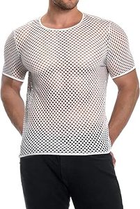 T-shirt transparent en strass à col rond, léger, séchage rapide, en maille transparente, sexy, coupe ajustée pour le fitness - Product Image 2