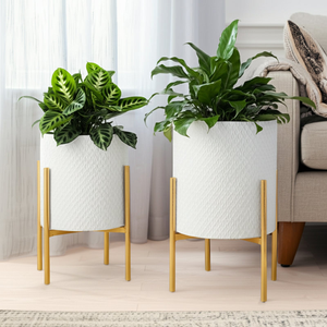 Macetero Moderno de Hierro Metálico Pulido con Soporte, Diseño Ligero y Duradero para Uso en Interiores/Exteriores, Decoración para Hoteles y Bodas - Product Image 6