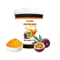 DDYO Passievrucht Popping Boba Groothandel Bubble Tea Topping Pudding Premium Parels 1,2kg Zak Doos 12 Maanden Houdbaarheid Klaar voor Consumptie