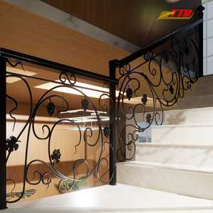 Barandilla de Escalera de Hierro Forjado de Lujo con Diseño Decorativo para Villas, Hoteles, Casas y Resorts en Todo el Mundo - Product Image 4