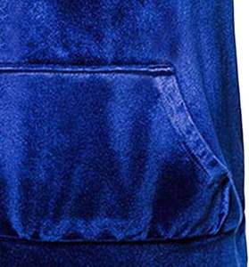 Wholesale OEM Customized Velvet Hoodies Relaxed Oversized Breathable Pullover <b>Velour</b> Hoody for Men & Women Spandex/Cotton - Product Image 3