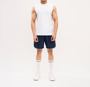 Camiseta Deportiva Personalizada para Hombre, 100% Algodón, Secado Rápido, Camiseta sin Mangas Blanca para Entrenamiento, Camiseta Deportiva Moderna para Gimnasio - Product Image 3