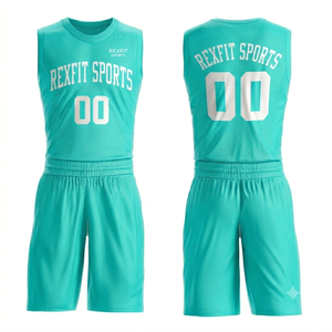 Maillot de basket-ball pour homme Rexfit Sports personnalisé, respirant, personnalisé avec nom, numéro, logo d'équipe, ensemble d'uniformes de football - Product Image 4