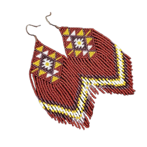 Pendientes Colgantes Bordados con Cuentas Hechos a Mano, Pendientes de Cuentas de Semillas Hechos a Mano con Calidad Superior por MD HANDICRAFTS - Product Image 1