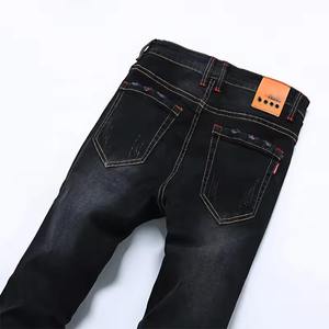 กางเกงยีนส์ผู้ชายทรงตรงสลิม ไซส์ใหญ่ เอวกลาง ยืดได้ เรียบง่าย สไตล์ธุรกิจ สำหรับฤดูใบไม้ผลิและฤดูร้อน - Product Image 4