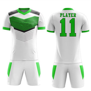 Conjunto de Camiseta de Fútbol Personalizada con Rayas, Cuello en V, Manga Corta, 100% Poliéster Transpirable, Uniforme con Número 11 y Nombre del Jugador - Product Image 3