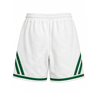 Chi Eta Phi <b>White</b> Cotton <b>Shorts</b> With Green Trim Drawstring Waist Casual Style <b>Men's</b> Bermuda <b>Shorts</b> Printed Logo Front - Product Image 3