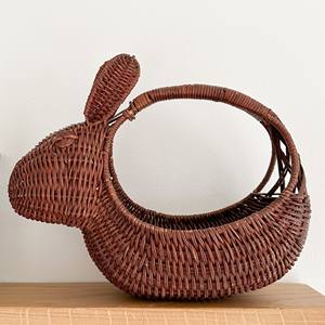 Cesta de almacenamiento de ratán con forma de conejo, contenedor de regalo, cestas infantiles al por mayor para las fiestas de Pascua - Product Image 4