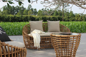 Ensemble de canapés de jardin Emma élégant avec finition en osier durable - Product Image 5