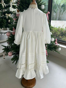 Vestido Largo de Encaje para Bautizo, Color Personalizado, Hecho a Mano, Vestido de Noche de Lujo para Niñas, Mangas Cortas, Suministro OEM ODM - Esther - Product Image 6