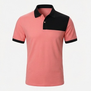 Camisetas Polo Casuales de Marca con Logotipo Tejido y Estampado para Hombre, de Poliéster y Algodón, con Bloques de Color Personalizados, Ropa Deportiva - Product Image 1