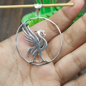 Colgante de Plata de Ley 925 con Forma de Fénix Mítico Hecho a Mano, Collar de Plata Artesanal con Colgante de Fénix, Joyería de Regalo Unisex - Product Image 3