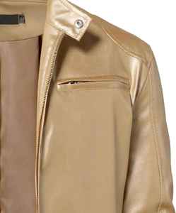 High Quality <b>Mens</b> <b>Leather</b> <b>Jacket</b> Stand Collar Front Logo Customizable Winter Casual Breathable Eco Friendly Windproof OEM <b>Jacket</b> - Product Image 2