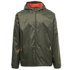 <b>Men's</b> Hooded <b>Waterproof</b> Windbreaker <b>Jacket</b> Canvas Olive <b>Green</b> Polyester Casual Winter Streetwear Outerwear Zipper Closure Front - Product Image 1