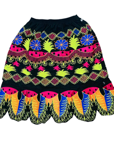 Falda Hawaiana para Mujer, Personalizada, al por Mayor, Vestido Tropical con Estampado Floral, Estilo Hula, Micronesia, 100% Algodón Antibacteriano, Corte en A - Product Image 3