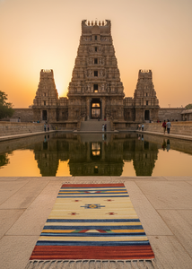 Tapis rectangulaire en coton tissé beige, motif floral moderne, lavable en machine, avec envers réversible, multicolore, pour la maison, les voyages et les pique-niques, vente en gros - Product Image 3