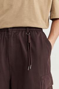 Pantalones Cargo de Pierna Ancha para Hombre, Color Verde Oliva, Ecológicos, 100% Algodón, Cintura Elástica, Múltiples Bolsillos, Estilo Ropa de Trabajo, Verano - Product Image 5