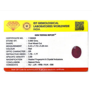 3.4 Carat Oval Cut Ruby Loose Gemstone 8x10mm for Fine Jewelry - Product Image 4