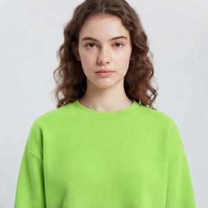 Sudadera Corta de Algodón para Mujer, Cuello Redondo, Manga Larga, Informal, Cómoda, Fabricante de Ropa Personalizada - Product Image 4