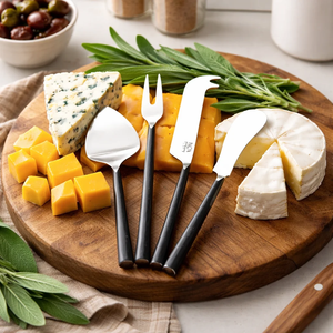 Premium Metal <b>Cheese</b> <b>Knife</b> <b>Set</b> <b>Cheese</b> Cutter Collection for Gourmet Serving and Food Presentation - Product Image 6