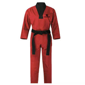 Uniforme de karaté uni extensible lavé en gros, 100 % coton, léger et respirant, pour adultes - Product Image 1