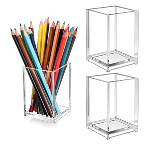 Porte-stylo en acrylique transparent, étui à crayons, porte-rouge à lèvres, organiseur de papeterie pour accessoires de bureau - Product Image 2