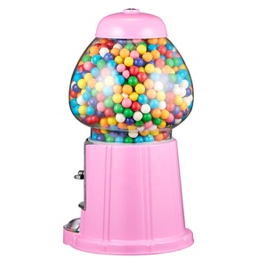 Kwang Hsieh 15" Vintage Metal Glass <b>Globe</b> Coin Operated Candy Dispenser Machine with English Interface for Home & Party Use - Product Image 3