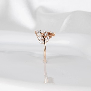 1.40ct Marquise Pear Lab Grown Diamond Leaf <b>Ring</b> 14K Yellow Gold Open <b>Adjustable</b> Vine Band Elegant <b>Ring</b> for Women Gift Jewelry - Product Image 3