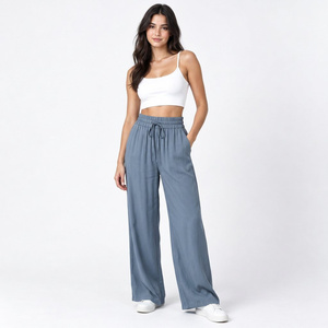 Pantalones deportivos de algodón para mujer, marca privada, con acabado de lavado en frío, estampado gráfico personalizado y puños acanalados - Product Image 4