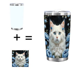 20oz Stainless Steel Tumbler With Lid And Straw Portable Car Drinking <b>Cup</b> Food Grade Double Wall <b>Insulated</b> - Product Image 1