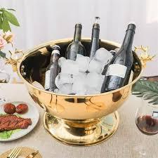 High-Quality Food-Grade Stainless Steel <b>Punch</b> <b>Bowl</b> with PVD Gold Finish Wholesale Ergonomic Design for Parties Bars & Commercial - Product Image 4