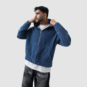 เสื้อฮู้ดดี้ฤดูหนาวสำหรับผู้ชายและผู้หญิง ผ้าฝ้ายฟลีซ 100% คุณภาพพรีเมียม ระบายอากาศได้ดี ทรงโอเวอร์ไซส์ แบบซิป ปักลาย พิมพ์ลายดิจิทัล สีตามสั่ง น้ำหนัก 430 กรัม - Product Image 1