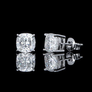 AMBER JEWELS - Pendientes de Diamantes Redondos con Corte Brillante, Oro Sólido de 18K, Certificación IGI, Color D, Sintéticos, Joyería de Lujo para Aniversario - Product Image 1