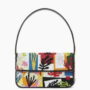 Trendy Seed Beaded Storage <b>Bag</b> Embroidered Shoulder <b>Bag</b> Palm <b>Tree</b> Beach Scene Pattern Women Evening Handbag <b>Bag</b> Crossbody Purse - Product Image 3