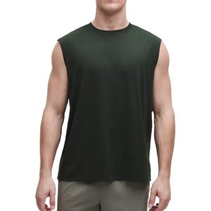 Camiseta sin mangas transpirable de secado rápido para uso exterior, venta al por mayor, precio bajo, ropa deportiva sin mangas para hombre, camiseta sin mangas de color liso, varios tamaños - Product Image 1
