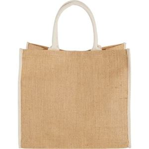 Sac messager pour femme en lin recyclé et jute, sac à main avec poignées, sac fourre-tout écologique pour usage quotidien, shopping, voyage, cadeau - Product Image 5