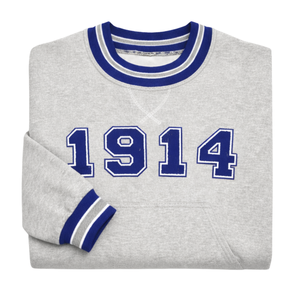 Phi Beta Sigma <b>Grey</b> 1914 Chenille Crewneck Greek Fraternity Apparel with Classic Chenille Design Premium Comfort and Style - Product Image 6