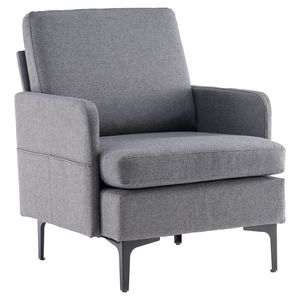 Poltrona Lounge Monoposto di Design Grigio Scuro Imbottita in Schiuma per Ufficio e Tempo Libero - Product Image 5