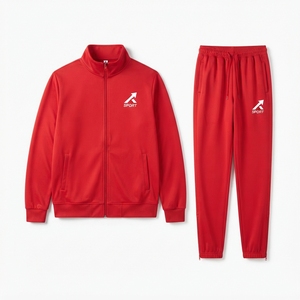Survêtement Athlétique Personnalisé avec Logo pour Hommes – Veste à Col Montant Entièrement Zippée et Pantalon de Jogging – Vente en Gros B2B – Fabricant de Vêtements de Sport - Product Image 2