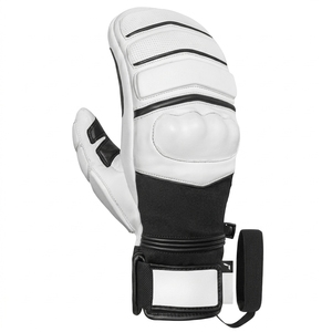 Mitaines de ski d'hiver imperméables de couleur blanche, style classique, design classique OEM - Product Image 2