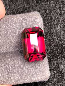 Natural <b>Red</b> Rhodolite Garnet Emerald Cut Loose Gemstone For Fine Jewelry Making Luxury Collector Gem - Product Image 5