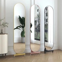SWT 2023 miroir debout au sol mobile grand miroir pleine longueur pour miroir de yoga de danse de gymnastique