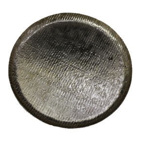 Plateau de service rustique à texture martelée, fournitures pour hôtels et restaurants, métal, style vintage, décoration de luxe pour la maison - Product Image 1